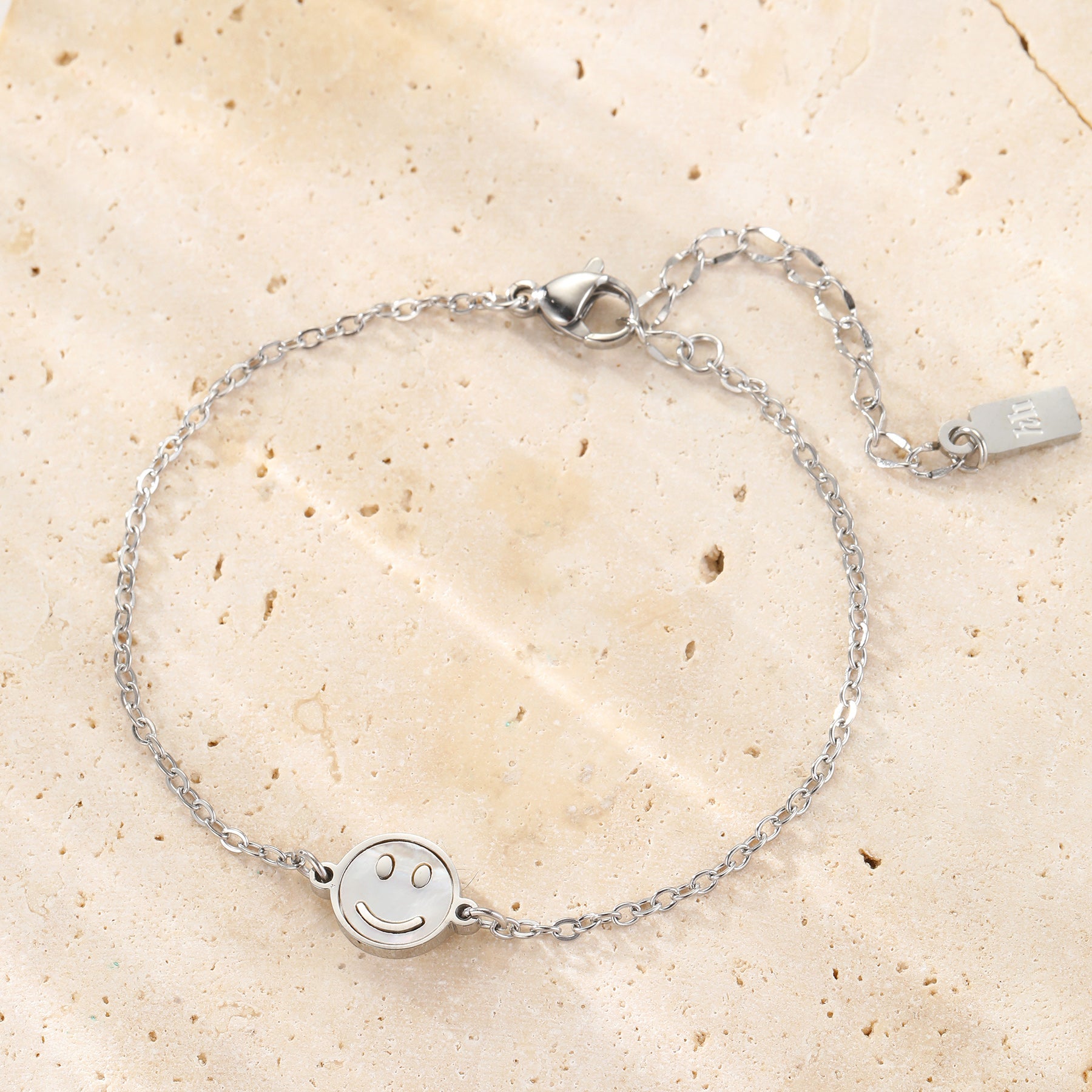 Smiley Muschel Armband wasserdicht