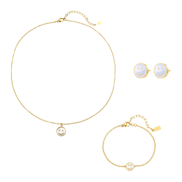 Muschel Smiley Schmuckset – wasserdicht