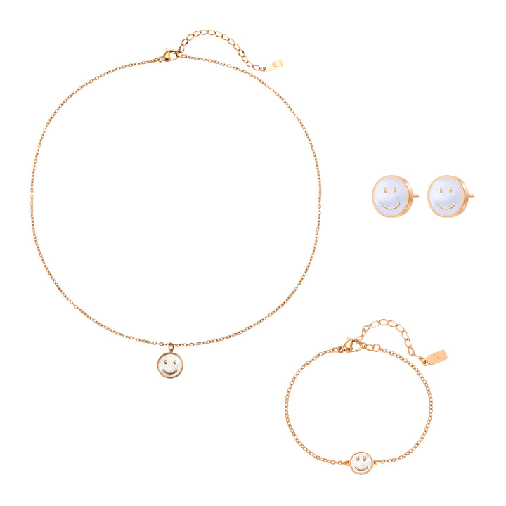 Muschel Smiley Schmuckset – wasserdicht