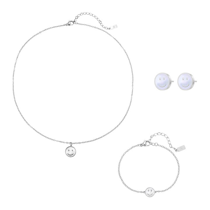 Muschel Smiley Schmuckset – wasserdicht