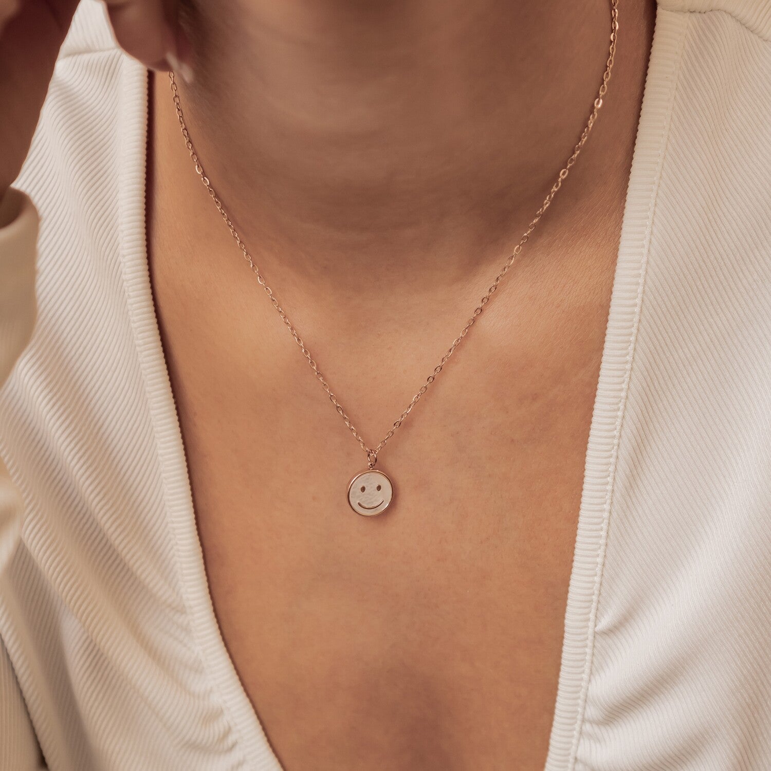 Collar Colgante Shell Smiley Waterproof