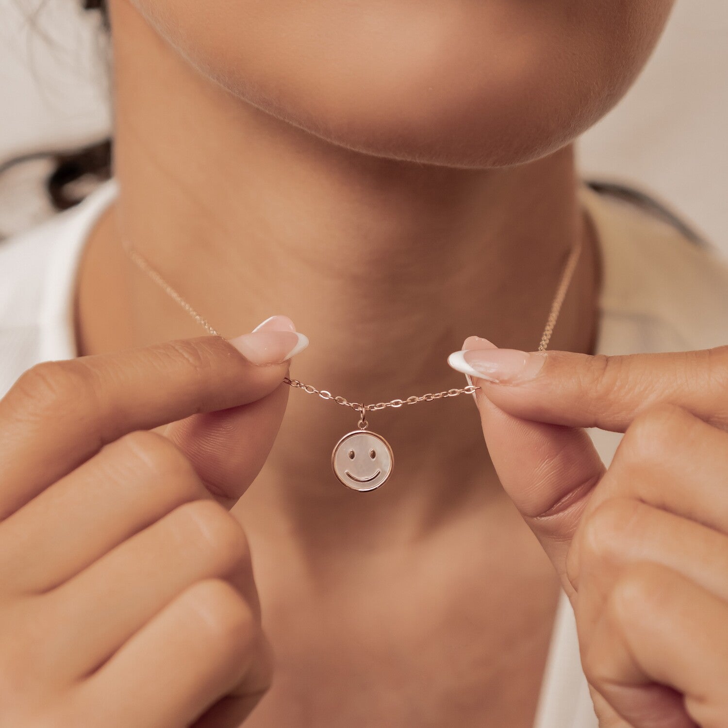 Collar Colgante Shell Smiley Waterproof