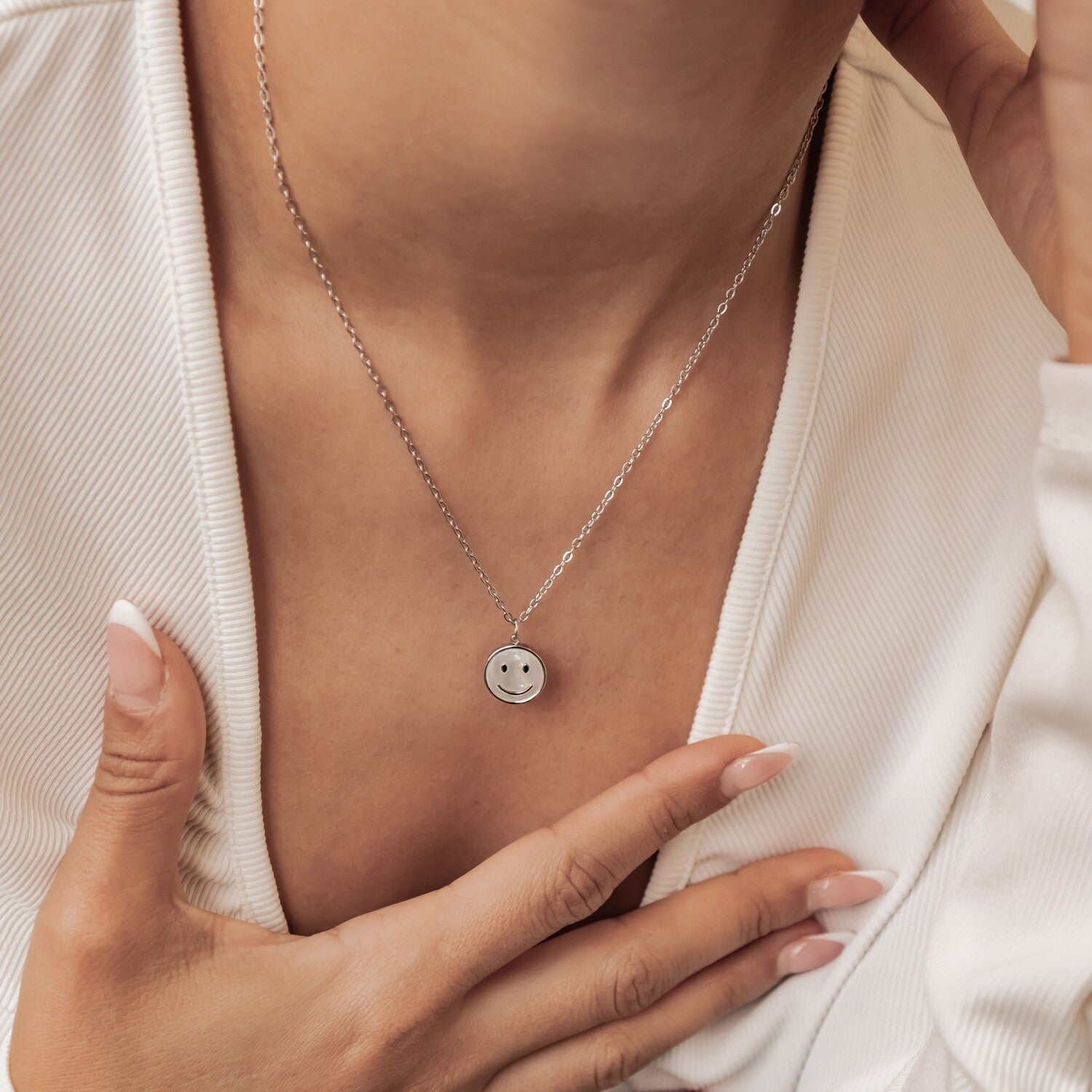 Collar Colgante Shell Smiley Waterproof