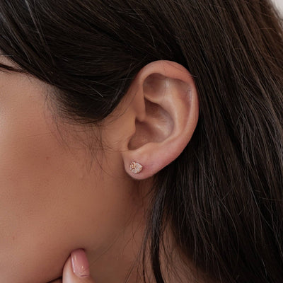 Muschel Swirl Sparkle Ohrstecker Sterling Silber