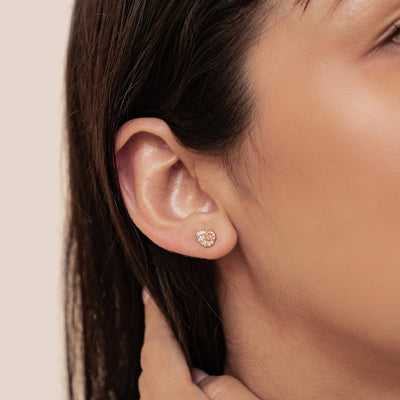 Muschel Swirl Sparkle Ohrstecker Sterling Silber