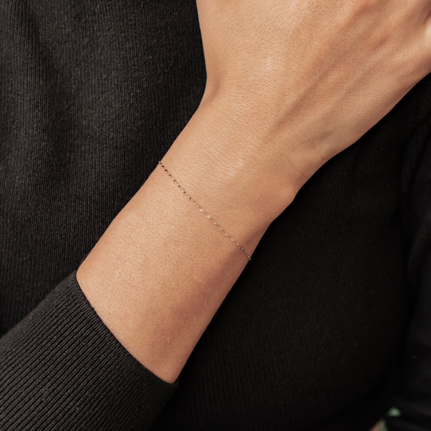 Schimmer Rolo Armband 585 Gold