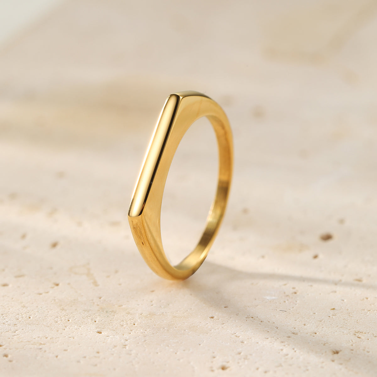 Eleganter Arc-Siegelring aus Edelstahl