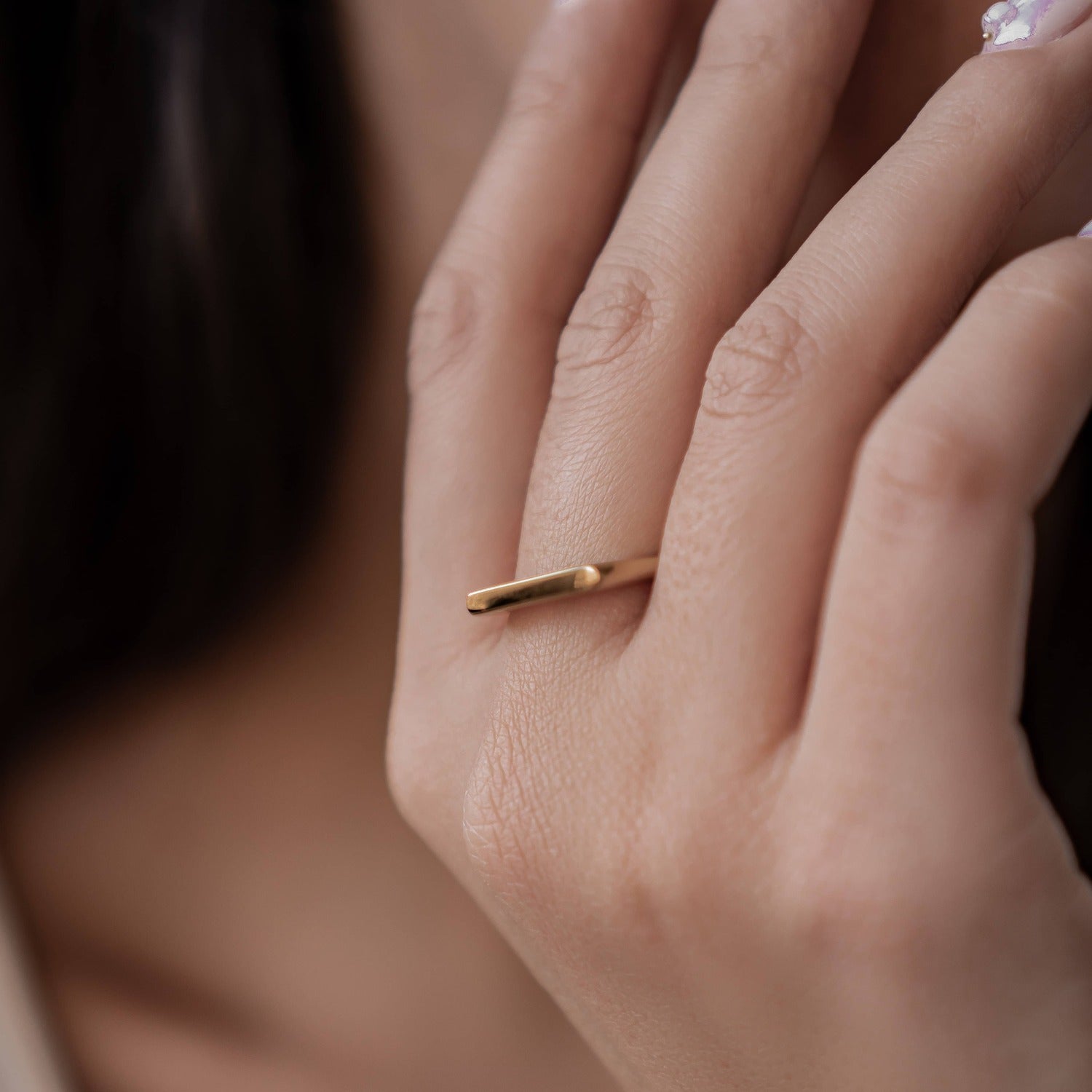 Eleganter Arc-Siegelring aus Edelstahl