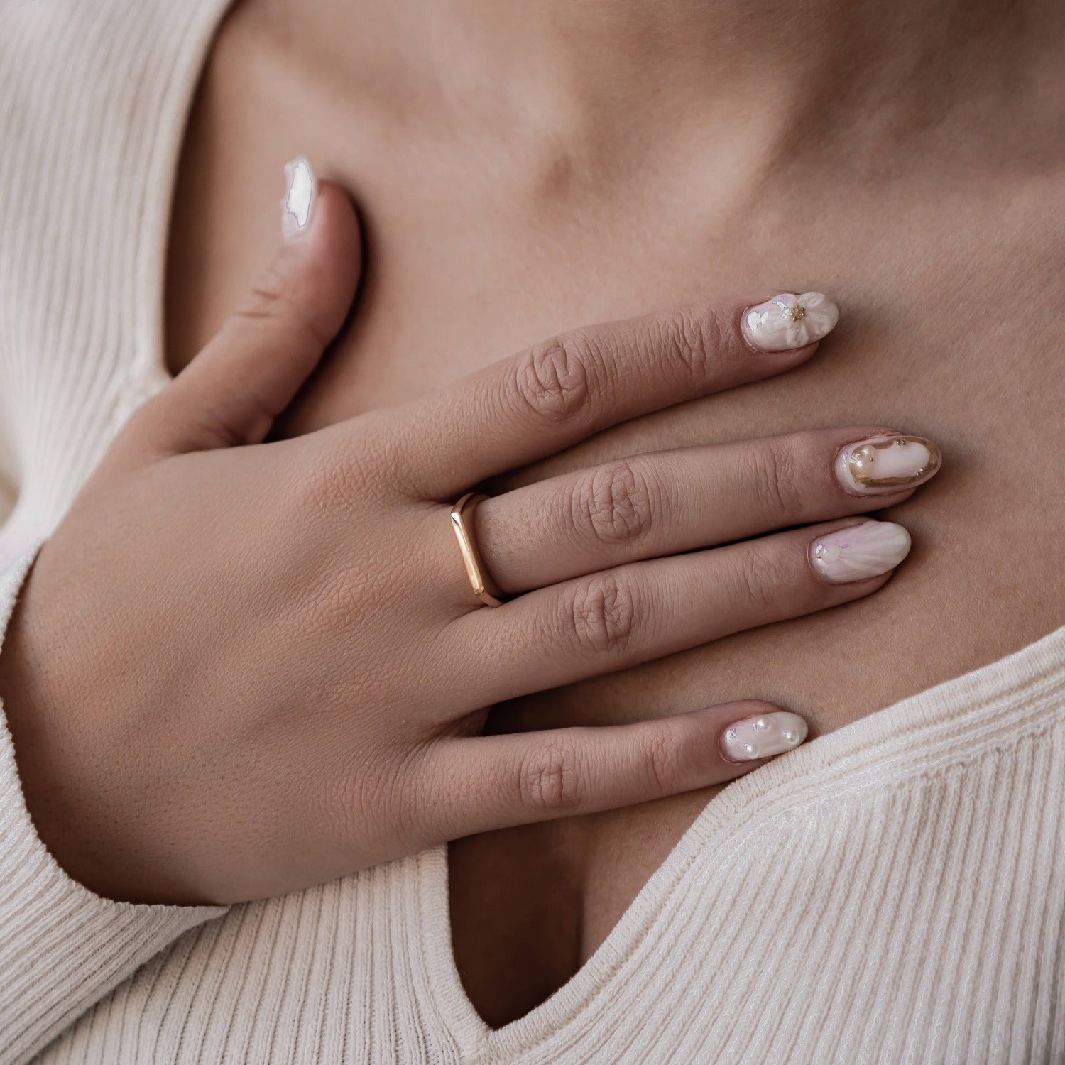 Eleganter Arc-Siegelring aus Edelstahl