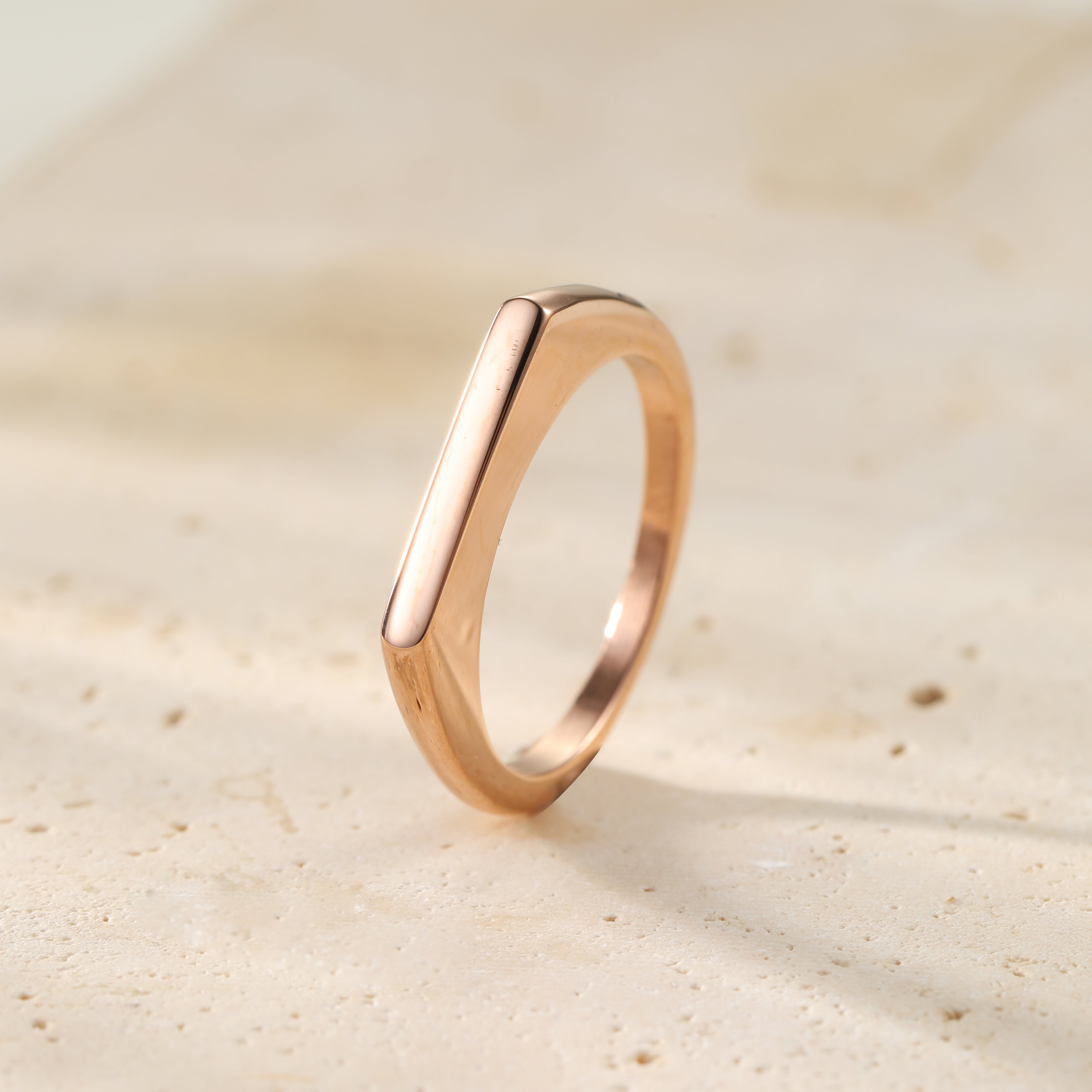 Eleganter Arc-Siegelring aus Edelstahl