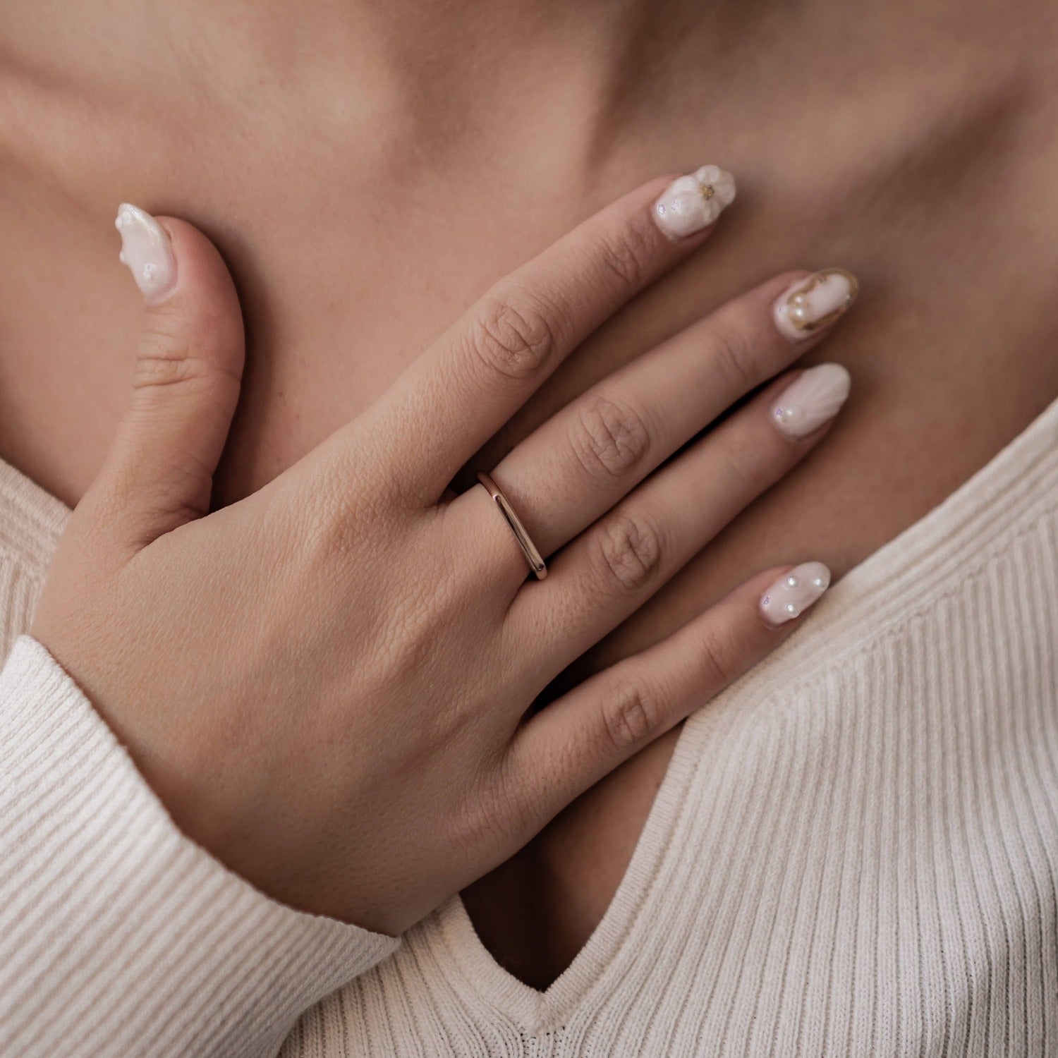 Eleganter Arc-Siegelring aus Edelstahl