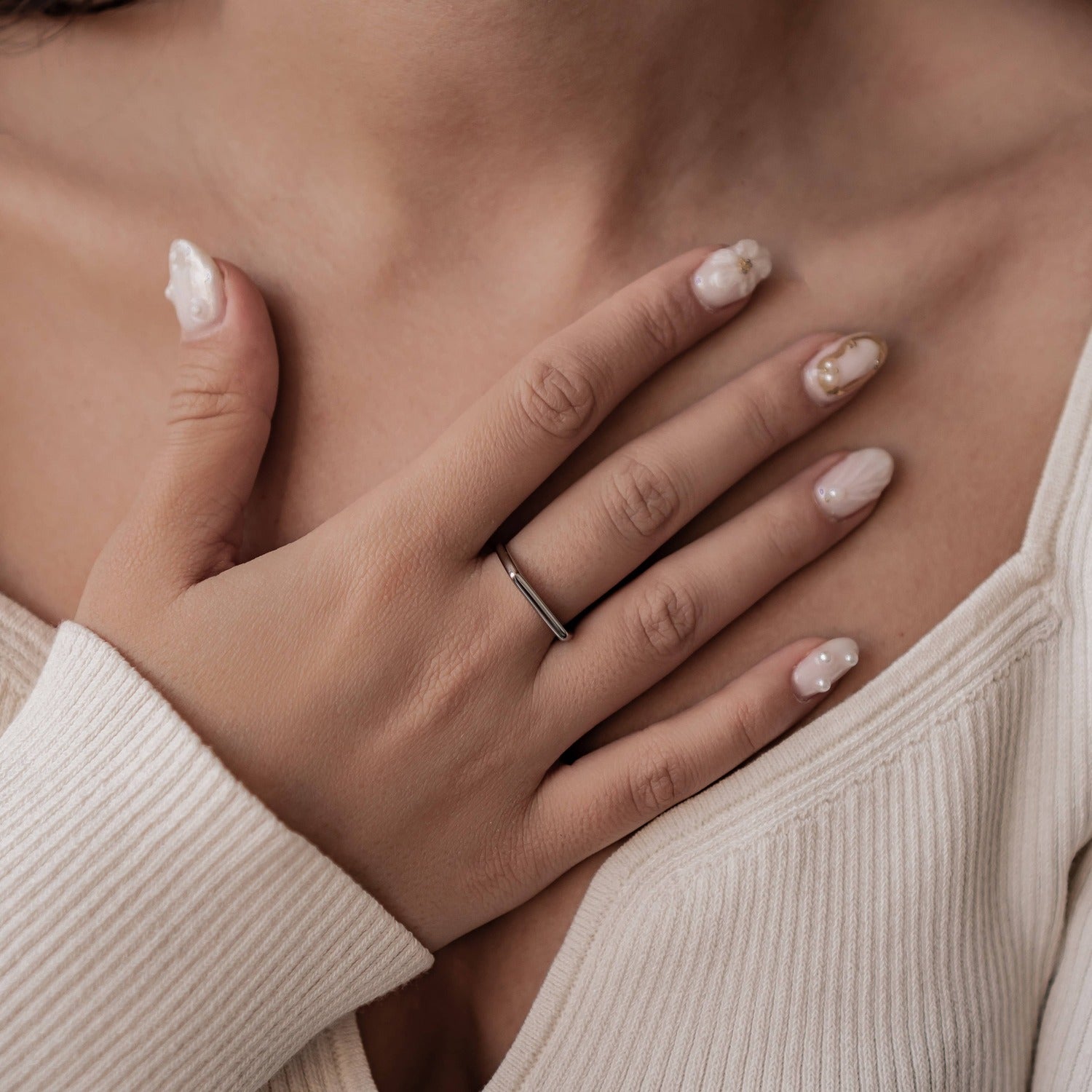 Eleganter Arc-Siegelring aus Edelstahl