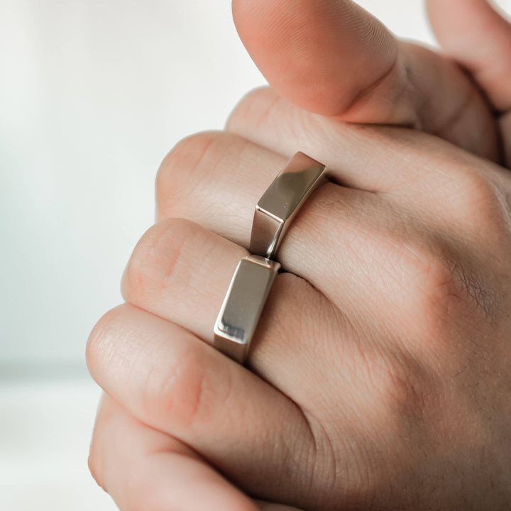 Bague Svelte Arc Acier Inoxydable