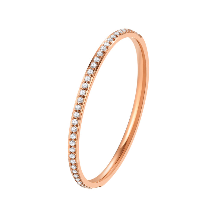 Bague Fine Bande Pierres Présieuses en Or