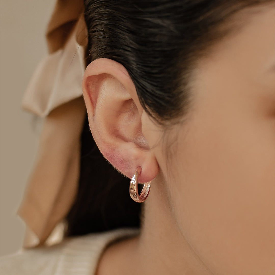 Small Dome Hoop Earrings Sterling Silver – Hey Happiness