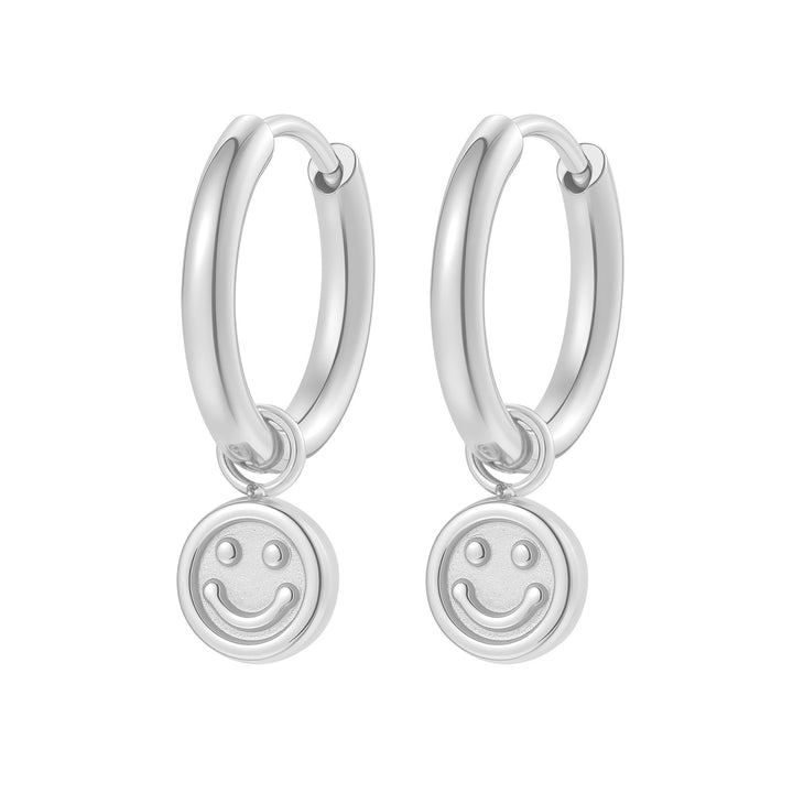 Pendientes Aro Colgante Smiley Waterproof