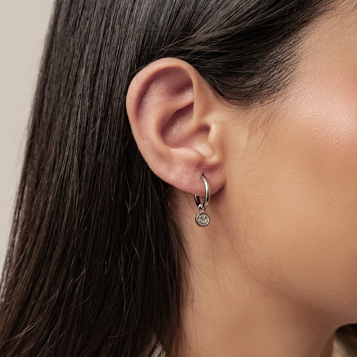 Pendientes Aro Colgante Smiley Waterproof