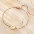 Brazalete Cara Sonriente en Oro Rosa