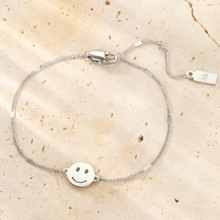 Bracelet Visage Souriant en Argent