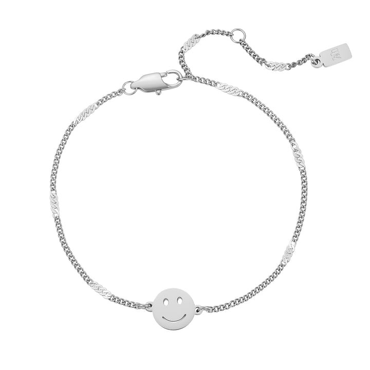 Brazalete Cara Sonriente en Plata