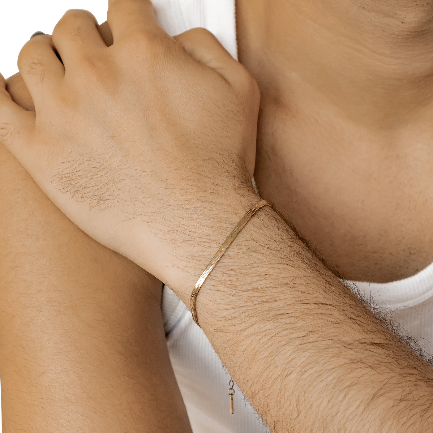 Brazalete de Cadena Serpiente en Oro
