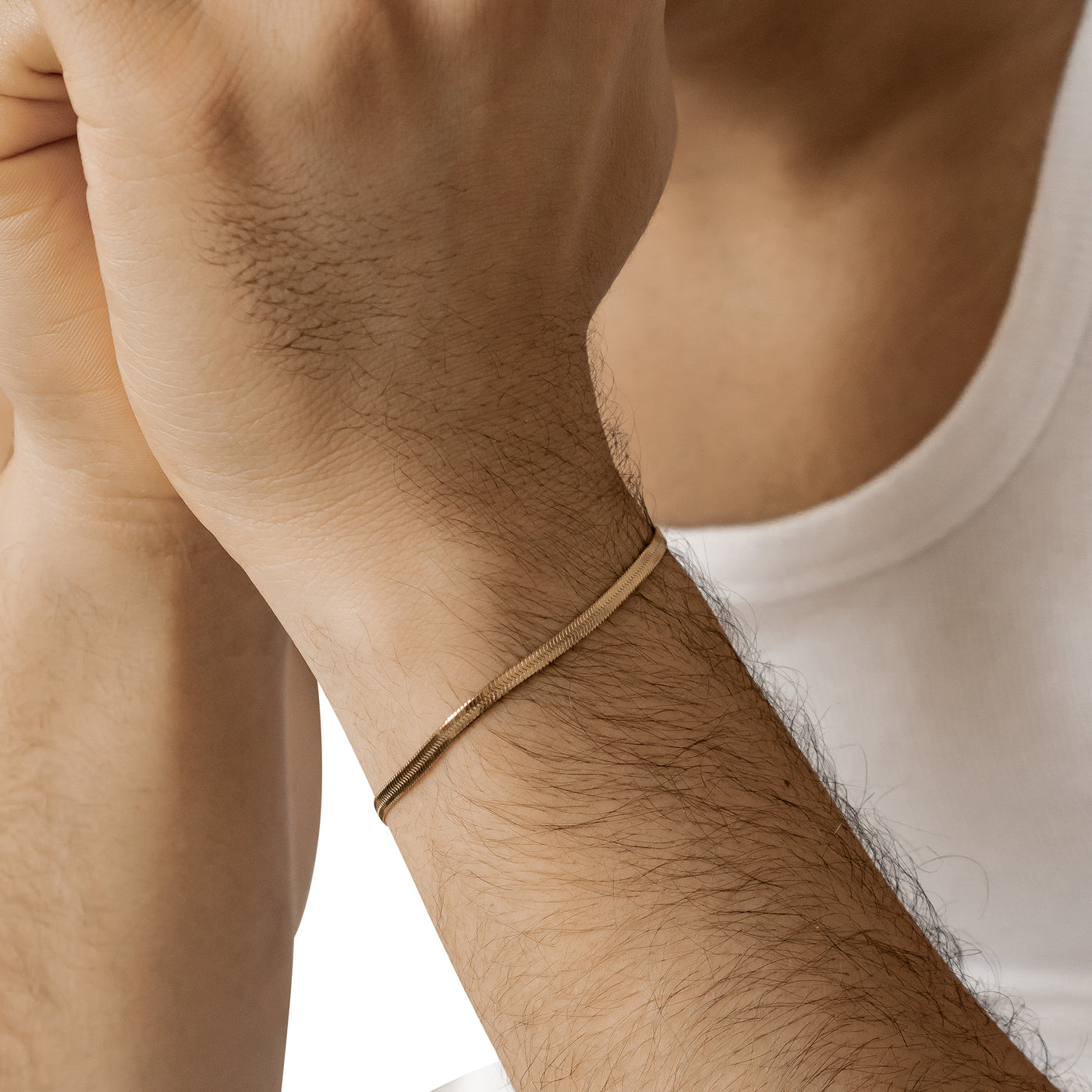 Brazalete de Cadena Serpiente en Oro