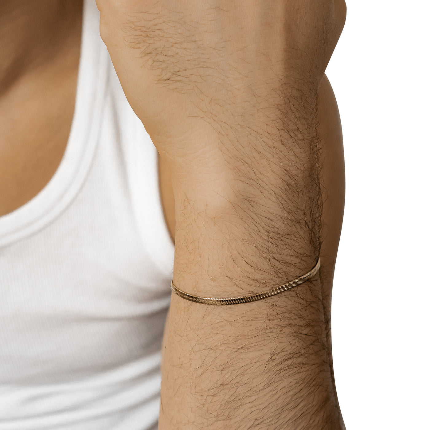 Brazalete de Cadena Serpiente en Oro