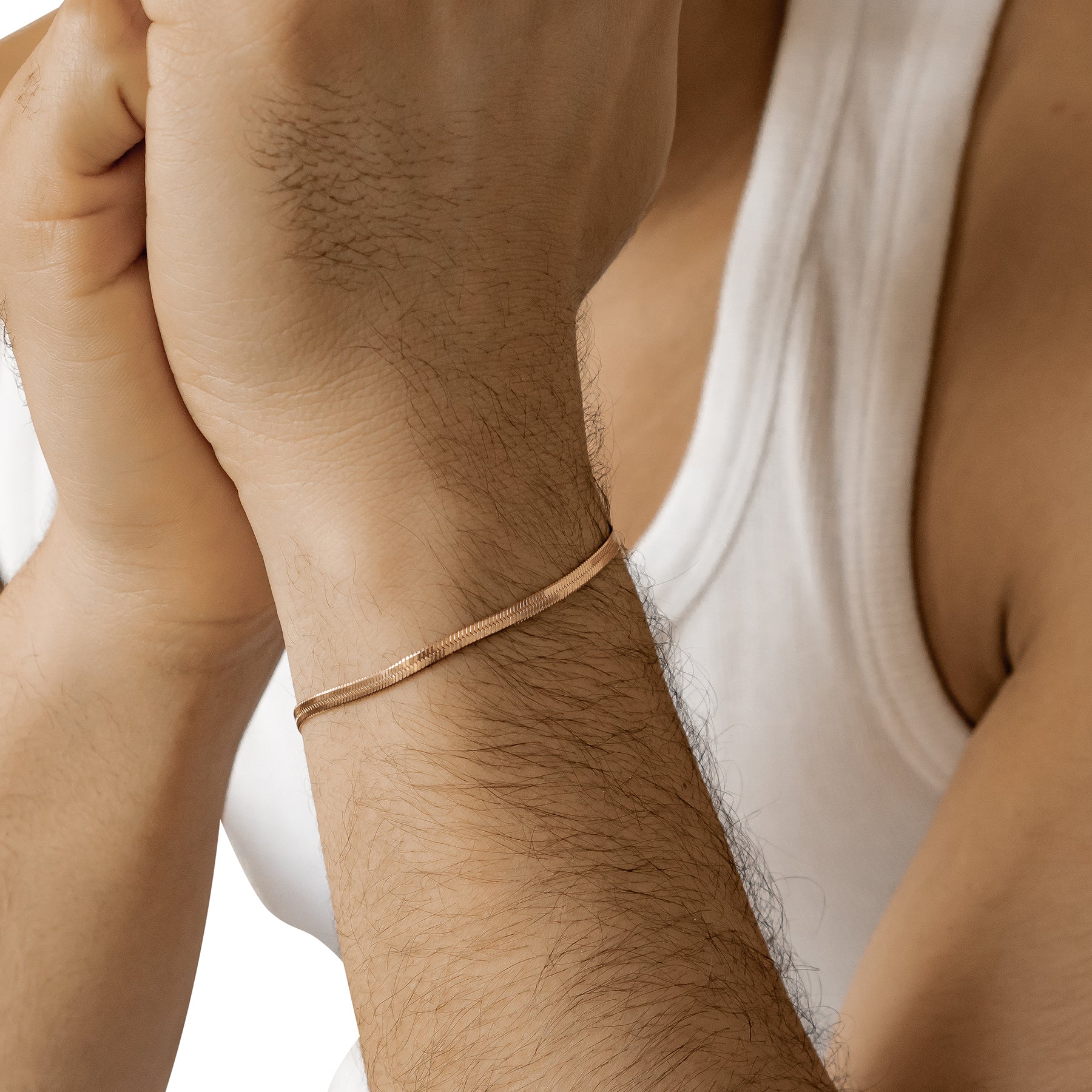 Snake Chain Bracelet Rose Gold