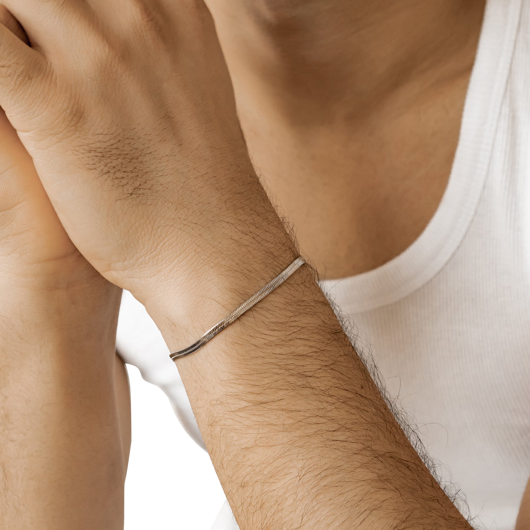 Schlangenarmband Silberfarbe