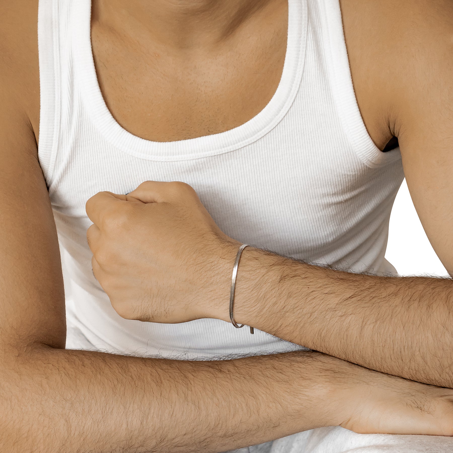 Schlangenarmband Silberfarbe