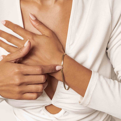 Brazalete de Cadena Serpiente en Oro