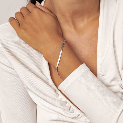 Snake Chain Bracelet Silver