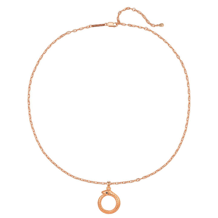 Collier Pendentif Serpent Ouroboros Renouvellement Argent Sterling