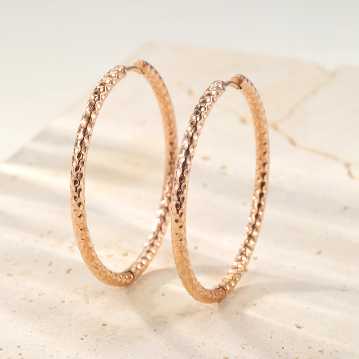 Snake Skin Hoop Earrings Waterproof