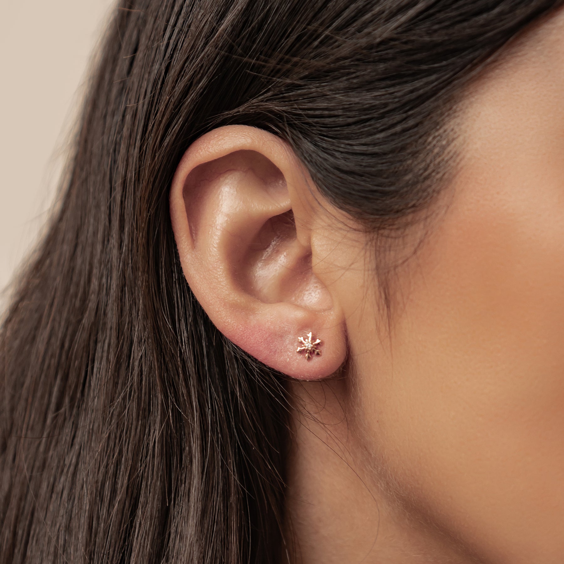 Boucles d’oreilles Snowflake Trio Argent Sterling