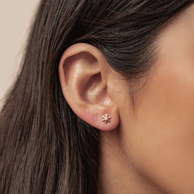 Schneeflocken Trio Ohrstecker Sterling Silber