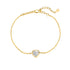 Sparkling Heart Bracelet Sterling Silver