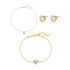 Set Joyería Corazón Brillante Plata de Ley 925