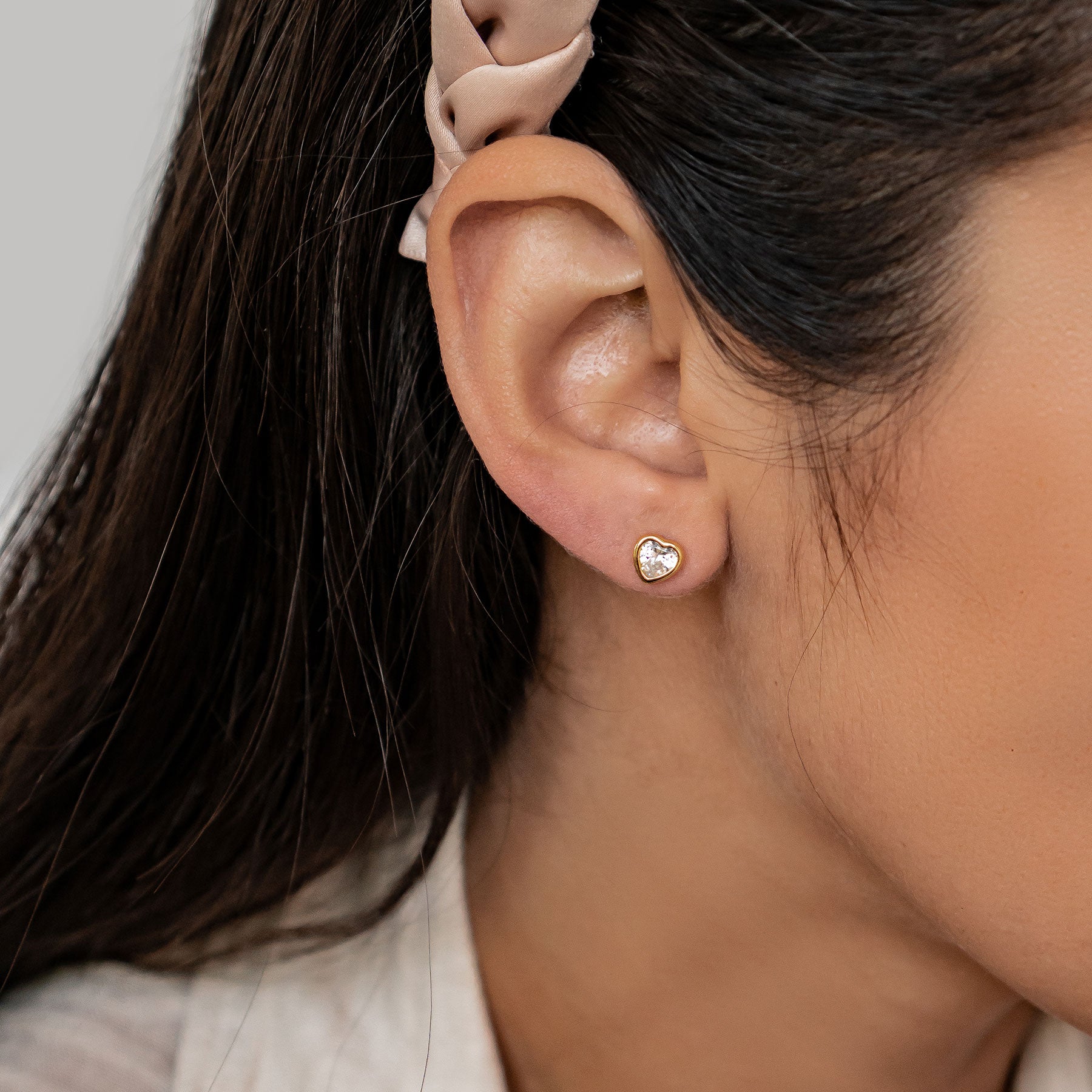 Sparkling Heart Jewelry Set Sterling Silver