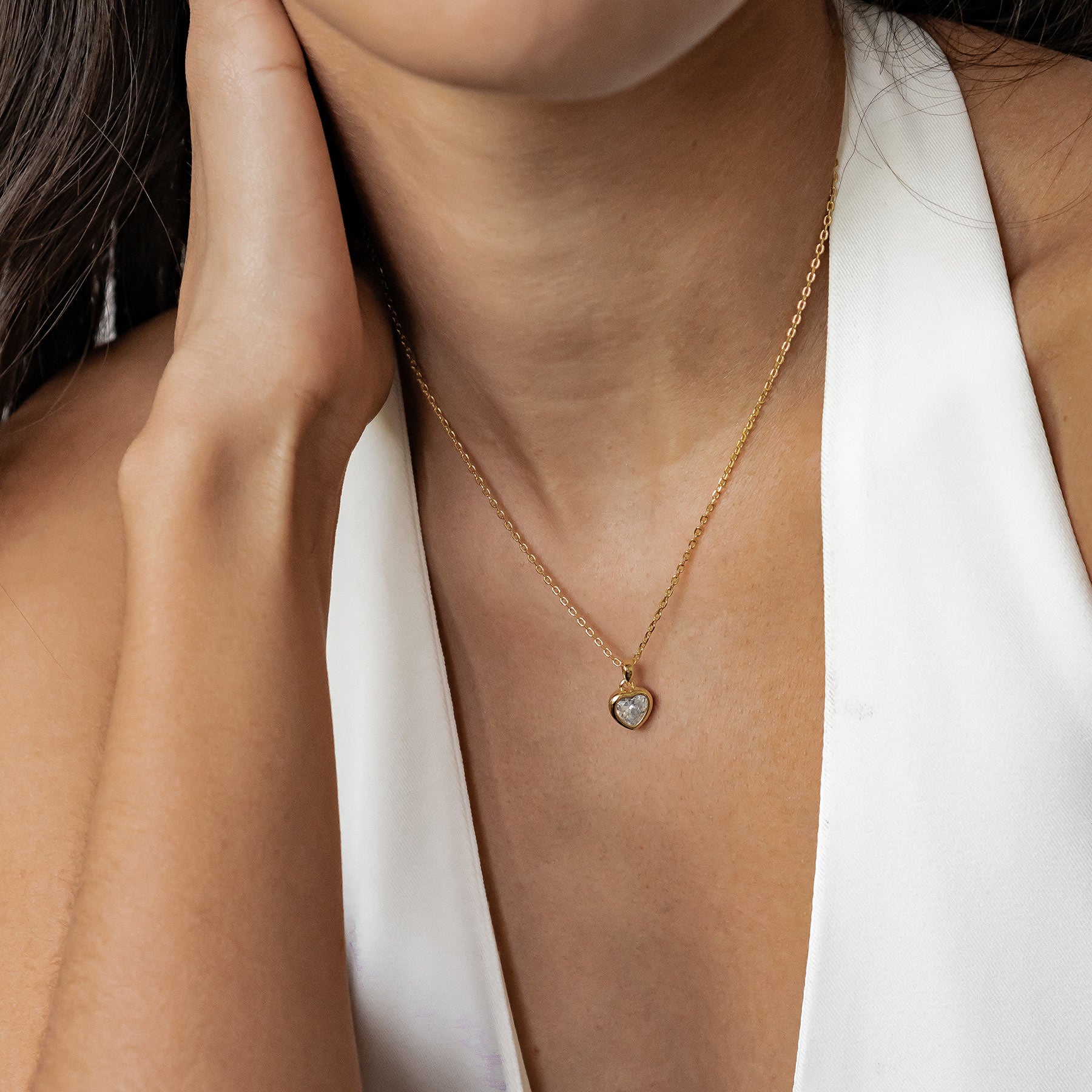 Sparkling Heart Jewelry Set Sterling Silver