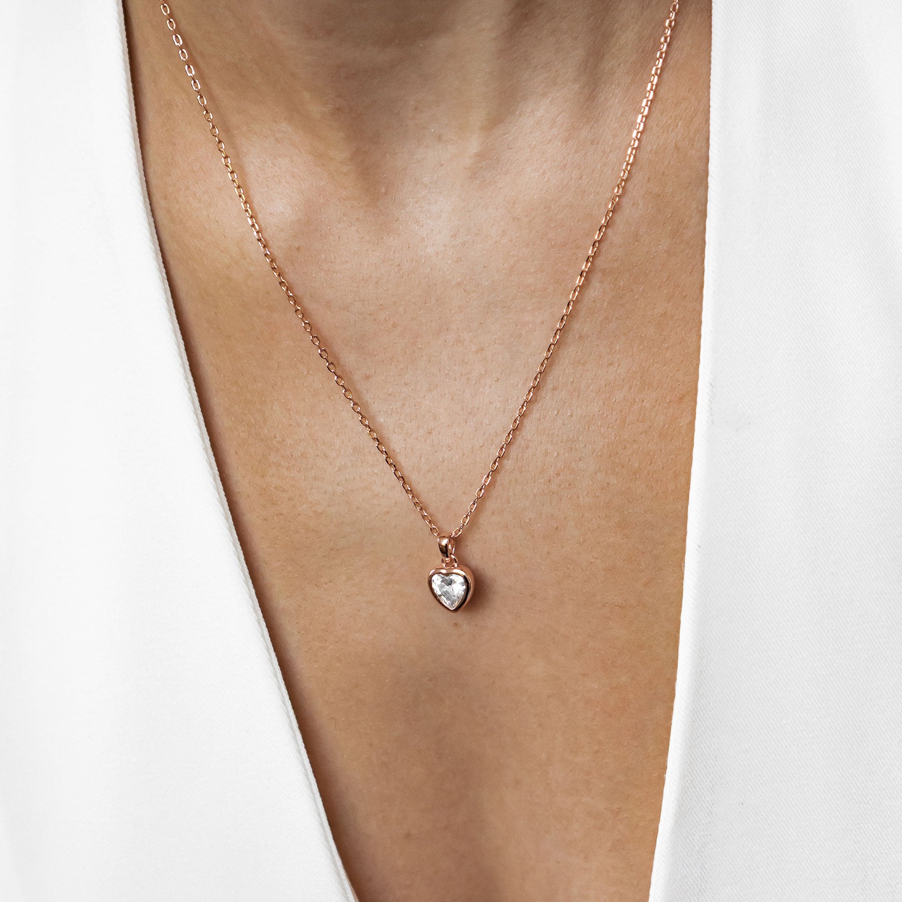 Sparkling Heart Jewelry Set Sterling Silver