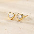 Sparkling Heart Stud Earrings Sterling Silver