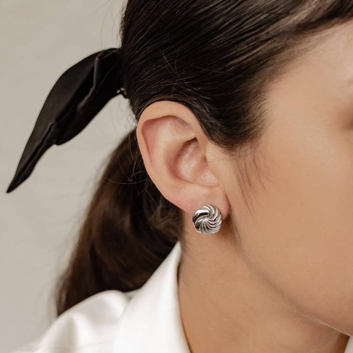 Spiral Oversized Stud Earrings Waterproof