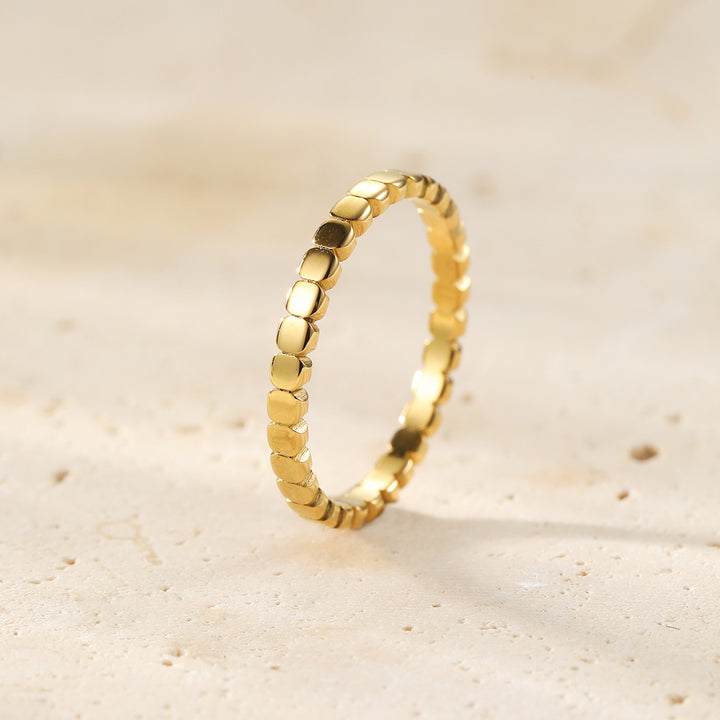 Bague Empilée en Perles Acier Inoxydable
