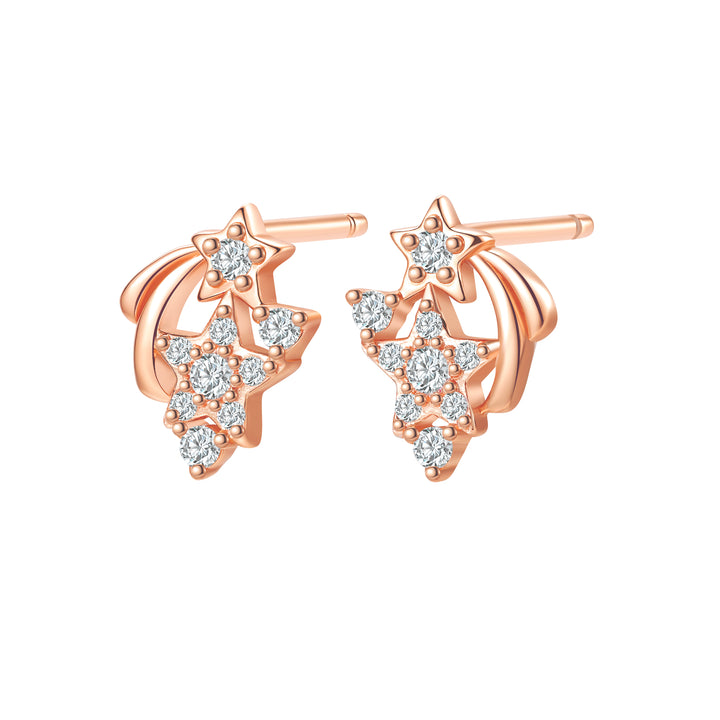 Star Cluster Stud Earrings Sterling Silver