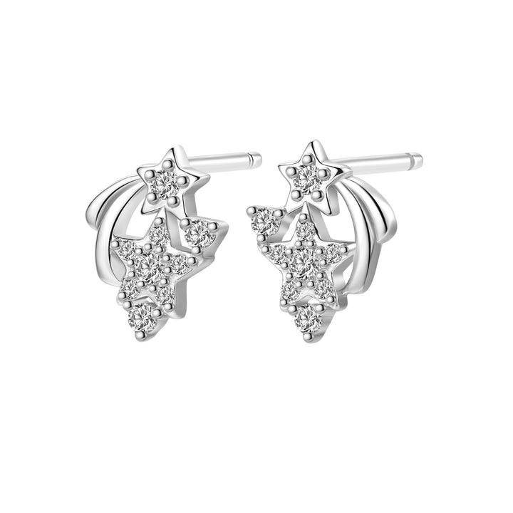 Star Cluster Stud Earrings Sterling Silver