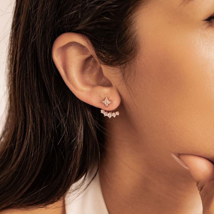 Star Jacket Stud Earrings Sterling Silver