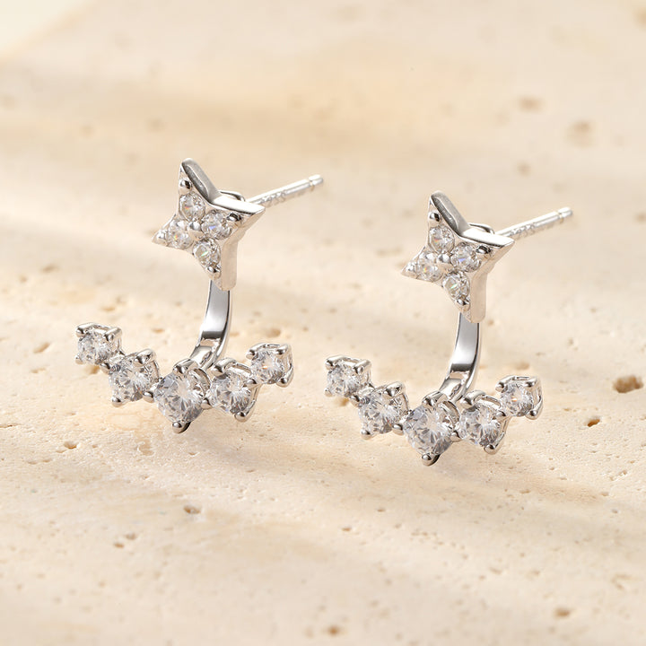 Star Jacket Stud Earrings Sterling Silver