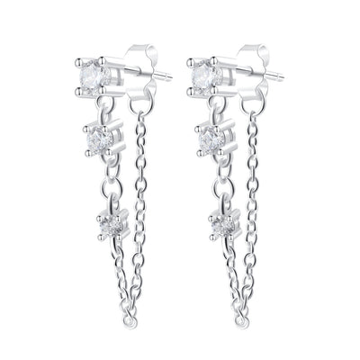 Boucles d'oreilles Poussière d'étoiles Sterling Argent