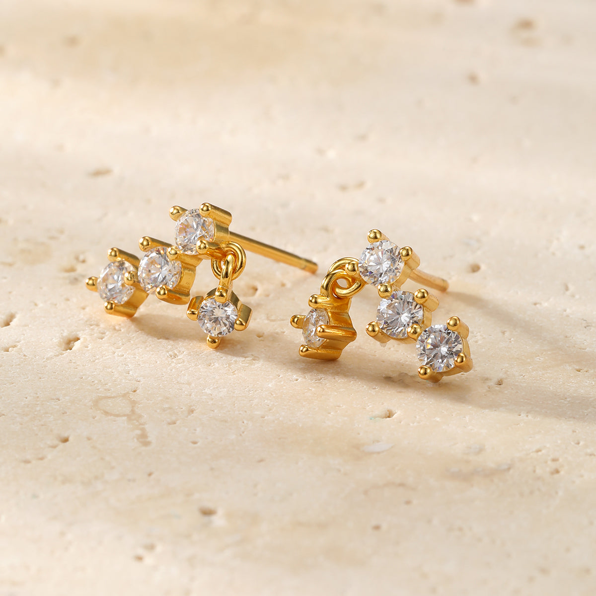 Starlit Drop Kettenohrringe aus Sterlingsilber